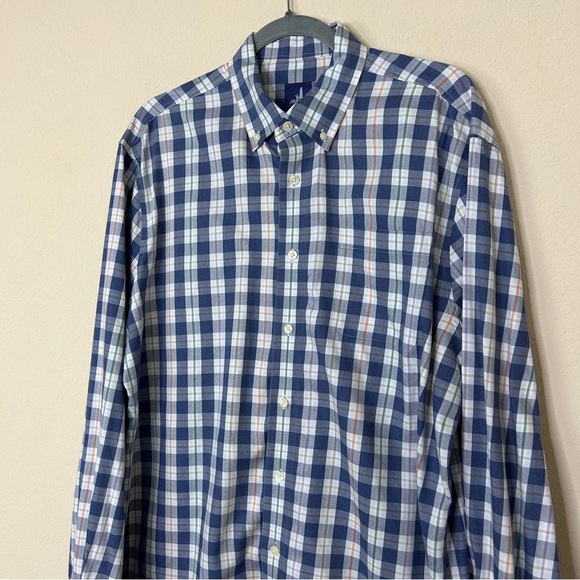 Johnnie O Mens L Plaid Long Sleeve Button Down Dress Shirt JMWL4560 Wake - Picture 2 of 9